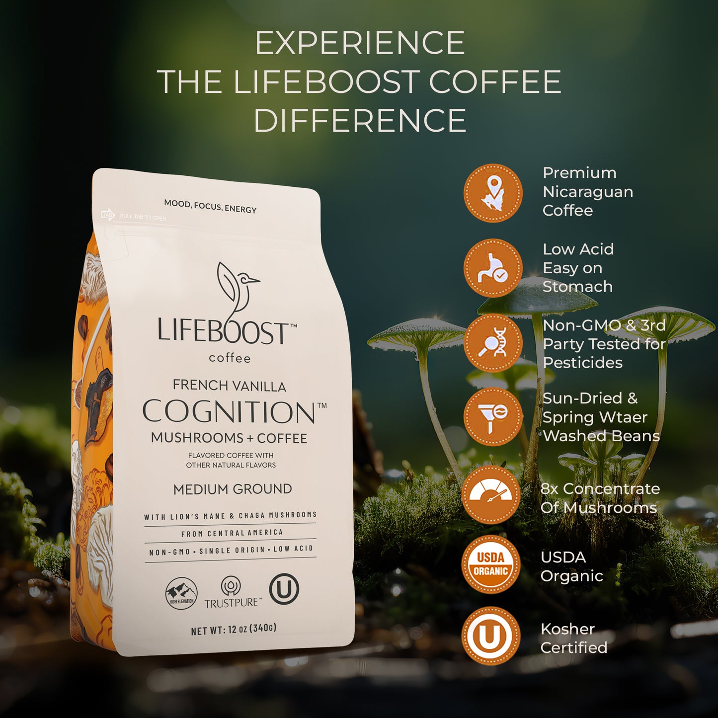 NEW! French Vanilla Cognition Mushroom Coffee