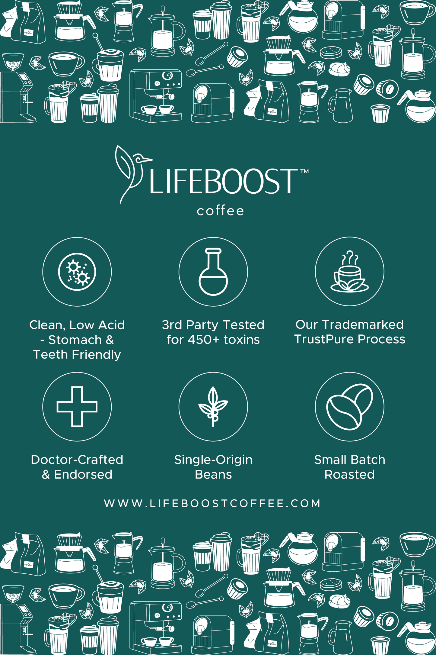 New! Lifeboost Coffee Marketing Window Cling