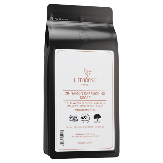 Cinnamon Cappuccino Decaf - Lifeboost Coffee